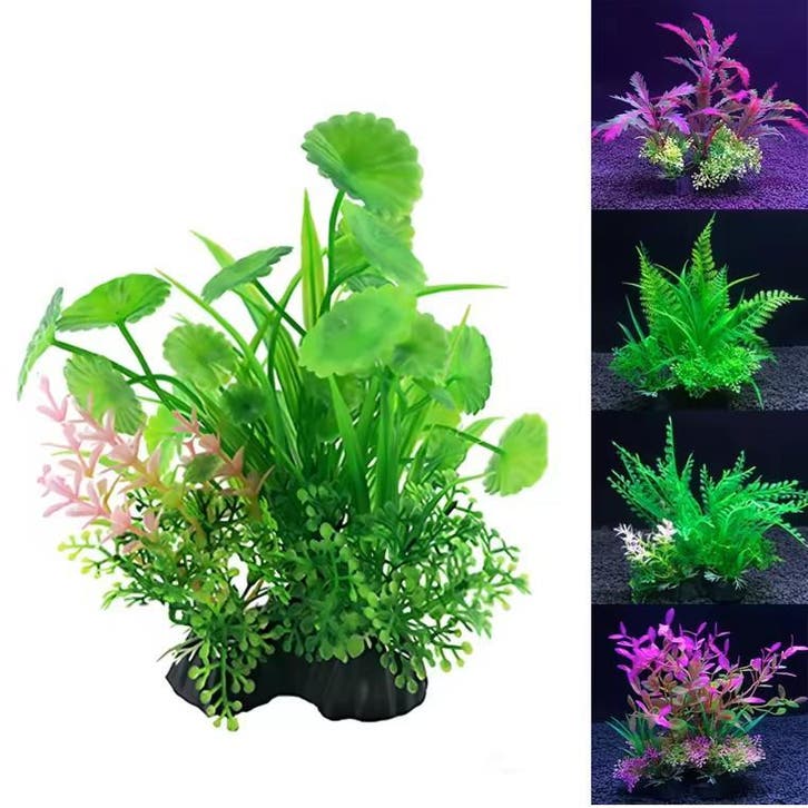 Set van 12 Kunstmatige Aquariumplanten Gras Decoratie 14 cm, Dieren en Toebehoren, Vissen | Aquaria en Toebehoren, Nieuw, Verzenden