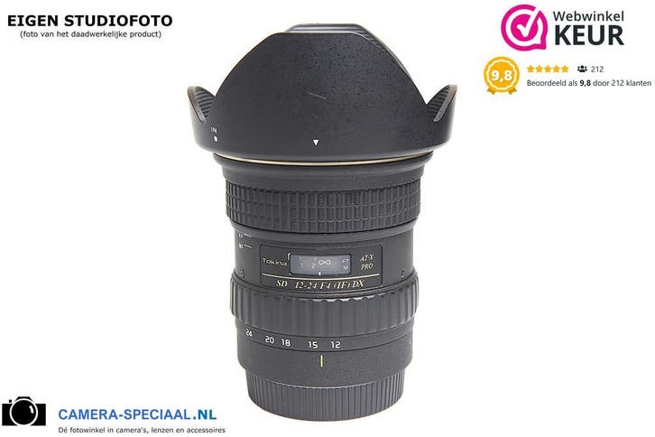 Tokina (Canon) 12-24mm DX AT-X Pro groothoeklens + garantie, Audio, Tv en Foto, Fotografie | Lenzen en Objectieven, Canon EF-S