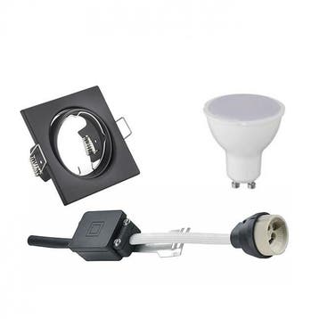 GU10 Inbouwspot Set - Mat Zwart - Inbouw Vierkant -, Ophalen of Verzenden, Nieuw, Overige fittingen, Plafondspot of Wandspot
