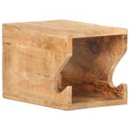 vidaXL Wandfietsenrek 35x25x25 cm massief ruw mangohout, Verzenden, Nieuw
