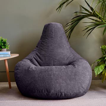 Cloudy Cord Zitzak Stoel - Antraciet, Huis en Inrichting, Verzenden, Nieuw