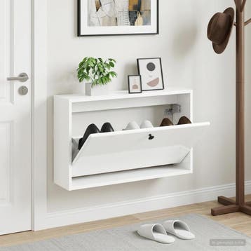 vidaXL Wandgemonteerde Schoenkast BREDA 71 x 17 x 43 cm, Verzenden, Nieuw