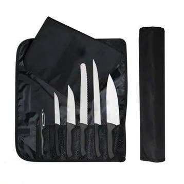 GGM Gastro | Messenset - met roltas - RVS | MSECP6R |, Verzenden, Nieuw
