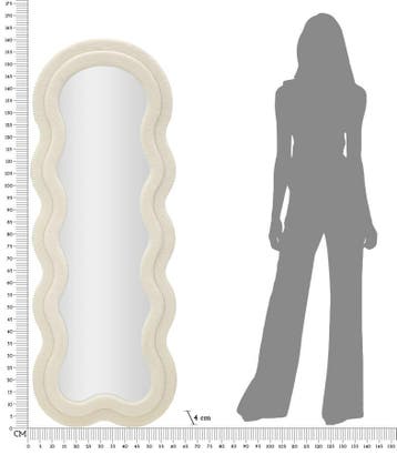WANDSPIEGEL TEDDY CRÈME CM 60X4X160, Ophalen of Verzenden, Nieuw