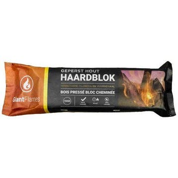 Giant Flames haardblok FSC 700gr, Tuin en Terras, Haardhout, Minder dan 3 m³, Ophalen of Verzenden, Overige houtsoorten, Blokken