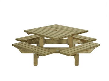 Talen Picknicktafel Vierkant 195 x 195 cm, Tuin en Terras, Picknicktafels, Nieuw