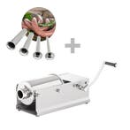 GGM Gastro | Handmatige worstenvuller - horizontaal - 5l - |, Verzenden, Nieuw in verpakking, RVS Meubilair