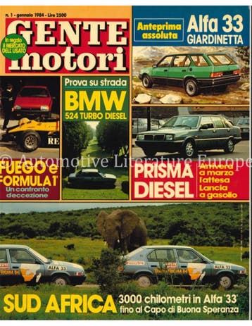 1984 GENTE MOTORI MAGAZINE 01 ITALIAANS, Nieuw, Author