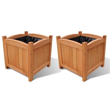 Houten plantenbak 30x30cm | Tweedekansje | Laatste Stuk!, Tuin en Terras, Bloembakken en Plantenbakken, Balkon, Minder dan 60 cm