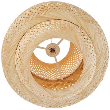 Hanglamp Lignea Lux van bamboe, in boho-stijl, 40W - bruin, Verzenden, Nieuw