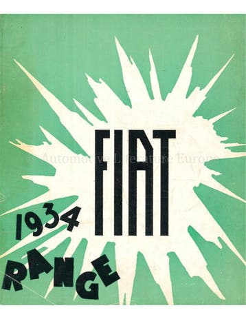 1934 FIAT PROGRAMMA BROCHURE ENGELS, Nieuw, Author