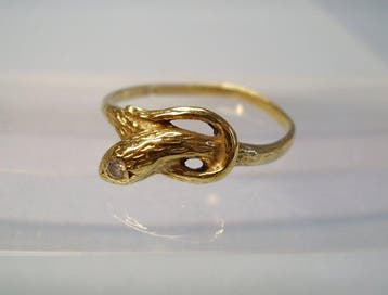 Zonder minimumprijs - Ring - 8 karaat Geel goud - 0.02ct., Nieuw