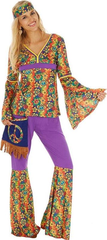 2dekans | Dressforfun Vrouwenkostuum Hippie XL -, Ophalen of Verzenden, Zo goed als nieuw