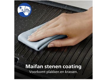 PHILIPS HD6222/90 - Grillplaat - 2400 W - Zwart, Verzenden, Zo goed als nieuw