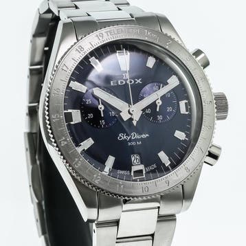 Edox Sky Diver - Swiss Made Chronograph Watch -, Nieuw