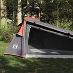 vidaXL Tunneltent 2-persoons waterdicht grijs en oranje, Verzenden, Nieuw, Tot en met 2