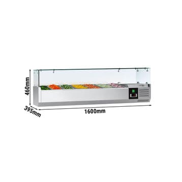 GGM Gastro | Opzetkoelvitrine PREMIUM - 1600x395mm - 7x GN |, Verzenden