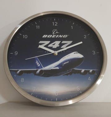 Wandklok - Glas, Metaal, Plastic - 1990-2000 - Boeing 747