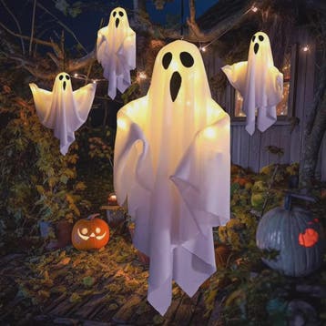Halloween Hangende Spook met LED Verlichting - Spookachtige, Verzenden, Nieuw