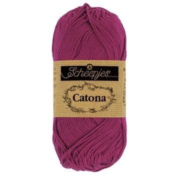 Scheepjes Catona 25g - 128 Tyrian Purple, Ophalen of Verzenden, Nieuw, Breien of Haken, Wol of Garen