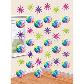 Hangdecoratie Swirls Stars Discoballen, Hobby en Vrije tijd, Feestartikelen, Ophalen of Verzenden, Nieuw