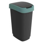 Rotho Twist Afvalbak 50L Mistletoe Groen/Antraciet, Verzenden, Nieuw