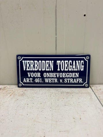Emaille Waarschuwingsbord – Verboden Toegang voor
