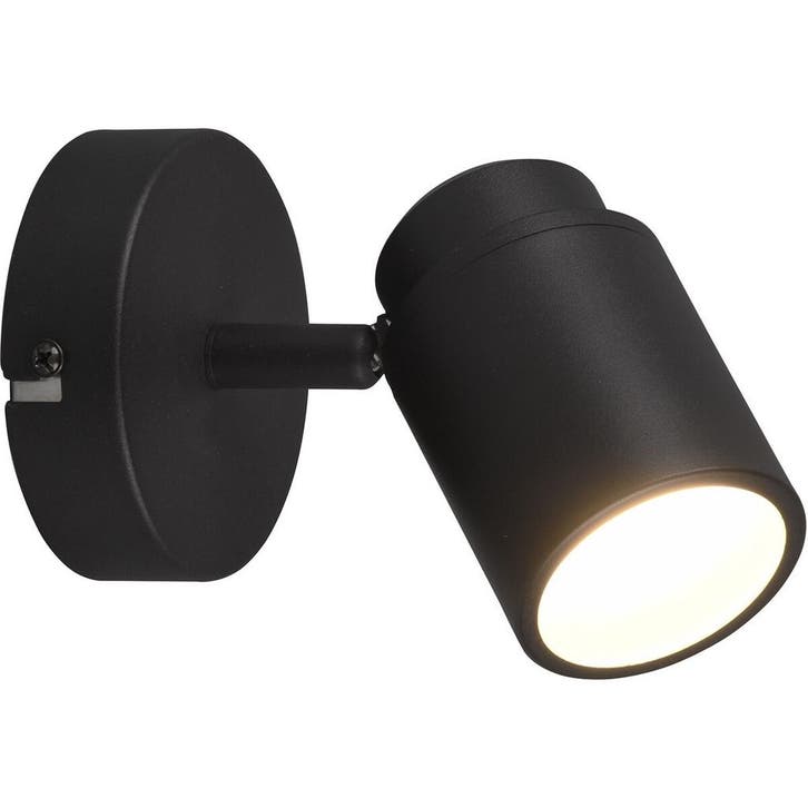 LED Wandspot Trion Artion - Mat Zwart, GU10 Fitting, Waterdi, Huis en Inrichting, Lampen | Wandlampen, Nieuw, Ophalen of Verzenden