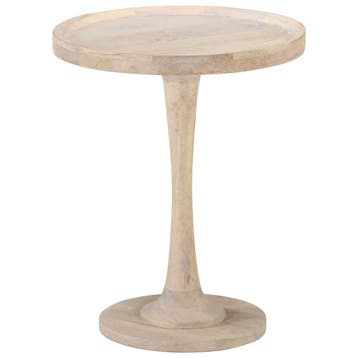 vidaXL Bijzettafel Ø60x75 cm massief mangohout, Verzenden, Nieuw, 60 cm of meer
