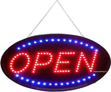 OPEN LED bord rond lamp verlichting lichtbak reclame #rond, Verzenden, Nieuw in verpakking