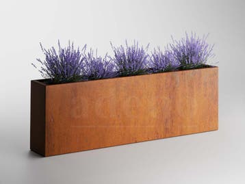 Adeqo cortenstaal plantenbak rechthoek 200 x 40 x 80 cm, Tuin en Terras, Bloembakken en Plantenbakken, 100 cm of meer, Verzenden