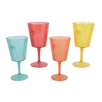 Wijnglas | Decoris | 4 stuks (Kunststof), Verzenden, Nieuw