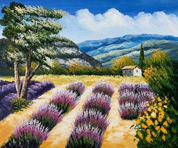 P. Brusson (XXI) - Lavender Fields in Provence, France