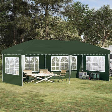 vidaXL Pop-up partytent 575 x 289 x 245 cm Groen, Verzenden, Nieuw, Partytent