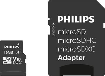 Philips FM16MP45B - Micro SDHC kaart 16GB incl. adapter -, Verzenden, Nieuw