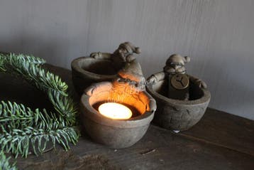 Brynxz Santa claus waxinelichtbakje Brown, Huis en Inrichting, Ophalen of Verzenden, Nieuw