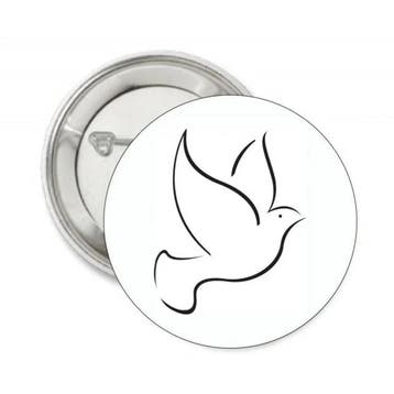 Vredes button of (kleding)magneet Peace Duif, Verzenden, Nieuw, Feestartikel, Oranje of Koningsdag