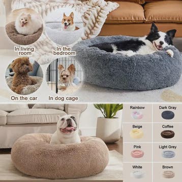 Luxe Ronde Hondenkussen - Extra Zacht & Warm Pluche Hondenso, Verzenden, Nieuw