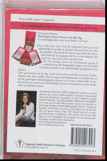 The Deeper Secret of Love voor elke dag 9789020203943, Verzenden, Gelezen, Annemarie Postma