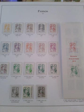 Frankrijk 2013/2013 - Lot postzegels Frankrijk MNH Marianne, Gestempeld