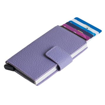 Figuretta Leren RFID Compact Cardprotector Unisex - Paars, Overige merken, Verzenden, Paars, Nieuw