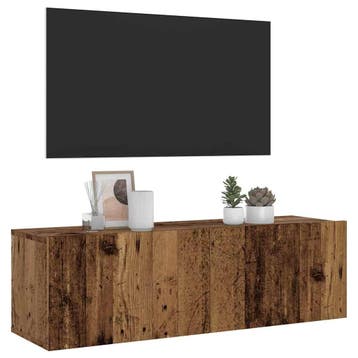 vidaXL Tv-wandmeubel 100x30x30 cm bewerkt hout oud, Minder dan 50 cm, Verzenden, Nieuw, Minder dan 100 cm