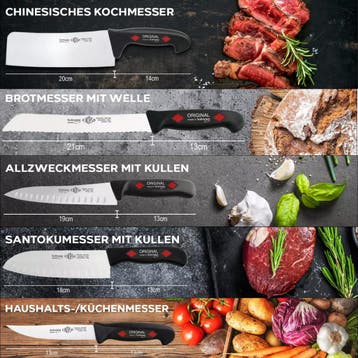 Eikaso Solingen Keukenmessenset 5-Delig – Chinees Koksmes., Ophalen of Verzenden, Nieuw, Kunststof
