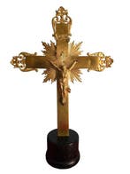 Crucifix - Hout, Metaal - 1910-1920 - Grote altaarkruis - 51