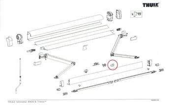 Thule Clip Support Arm Oval 4900, Nieuw