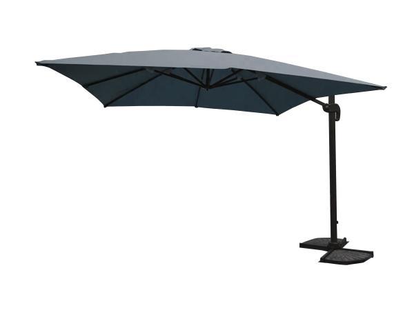 Veiling - Hangende parasol donkergrijs - 300x400 cm, Tuin en Terras, Parasols