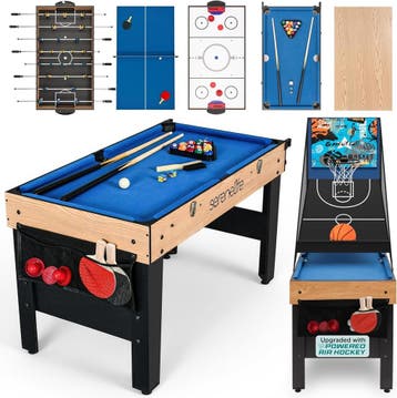 Speeltafel 6-in-1 Biljart/Airhockey | Tweedekansje | OP=OP, Ophalen of Verzenden, Gebruikt, Jongen of Meisje