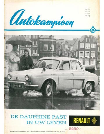 1960 AUTOKAMPIOEN MAGAZINE 51 NEDERLANDS, Nieuw, Author