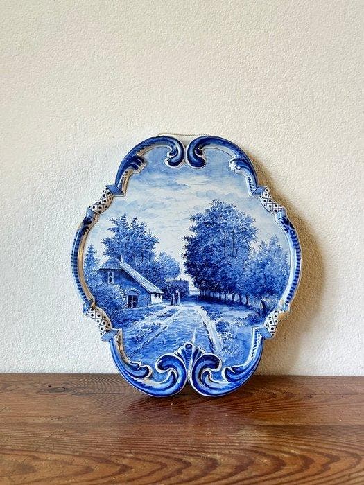 Tichelaar Makkum - Tegelplaquette - Plaquette - Aardewerk, Antiek en Kunst, Antiek | Glas en Kristal