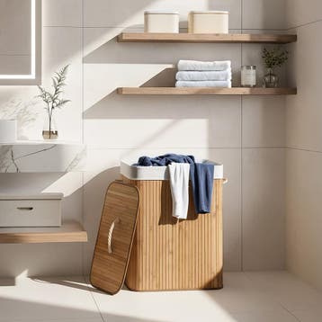 Wasmand incl. waszak - 100 L, beige, Verzenden, Nieuw